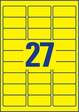 ZWECK ETIKETTEN NEON (63.5X29.6MM, GEEL)