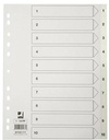 Q-CONNECT TABBLAD PP WIT 1-10