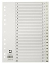 Q-CONNECT TABBLAD PP WIT 1-20