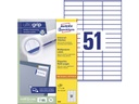 Zweckform Avery 70x16.9mm, wit, 5100stuks