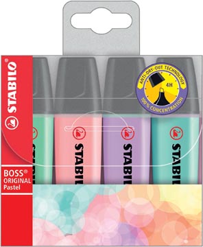 ETUI 4ST STABILO BOSS PASTEL