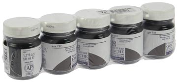 [22-737] Talens Gouache Extra Fine Quality Fles 16 ml Neutraalzwart 737