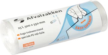 VUILNISZAK HDPE 50X50CM 25L