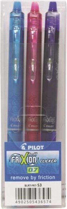 FRIXION BALL CLICKER 3ST ROZE/TURK/VIOLET