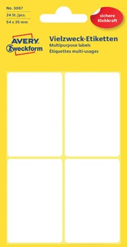 ZWECK ETIKETTEN (54X35MM, WIT)
