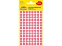 Etiket Zweckform 8mm rond , fluo rood, 416 stuks