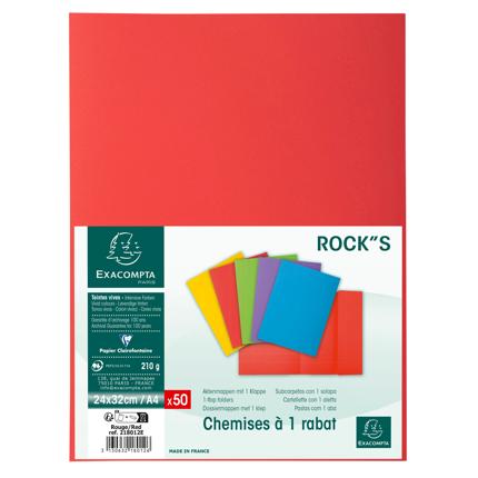 50 INLEGMAPPEN +1 KLEP 210GR 24X32 ROOD