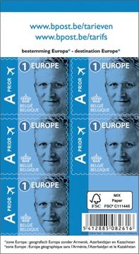 POSTZEGEL BELGIE WAARDE 1 EUROPA 50ST
