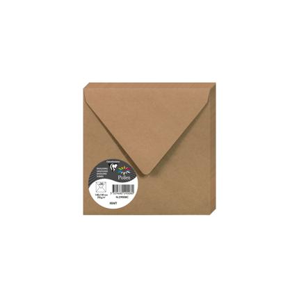 OMSLAGEN 20 STUKS (140X140MM, KRAFT)