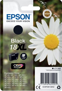 EPSON XP 18XL INKT ZWART HC 470 PAGINA'S 11,5ML