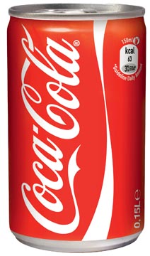 COCA-COLA FRISDRANK, MINI BLIK VAN 15cl, PAK VAN 24st