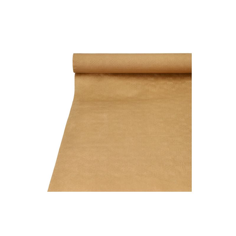 Tafelkleed damast gerecycled papier (25m x 1m, naturel)