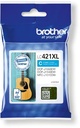 LC421XLC BROTHER DCPJ/MFCJ INKT CYAAN HC 500PAGINA'S