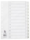 Q-CONNECT TABBLAD PP WIT 1-12
