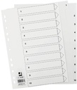 Q-CONNECT TABBLAD PP WIT 1-10