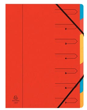 VOORORDNER 7 TABS ROOD