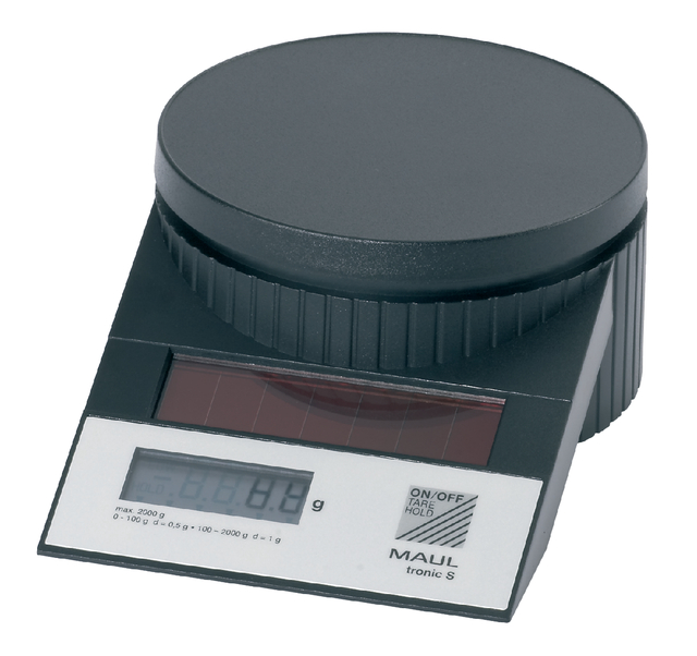 Briefweger MAUL Tronic solar tot 2000 gram zwart