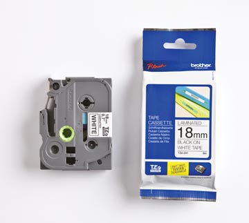 LABEL TAPE P- TOUCH TZ (18MM, WIT/ZWART)