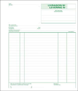 LEVERINGBOOK (21X18CM, 2-VOUD)