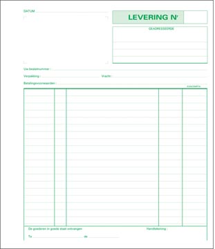 LEVERINGBOOK (21X18CM, 3-VOUD)