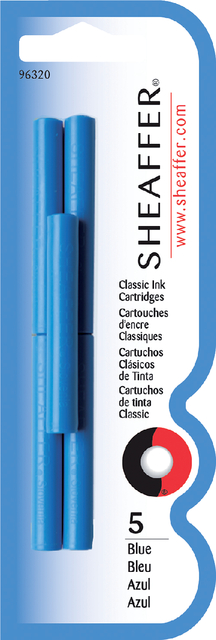 Inktpatroon Sheaffer - blauw - 5st