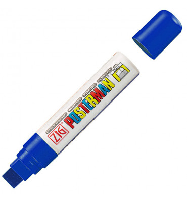 POSTERMAN  KRIJTSTIFT (DIK, BLAUW)