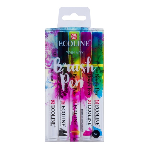 [11509920] Ecoline Brush Pen set Primair | 5 kleuren
