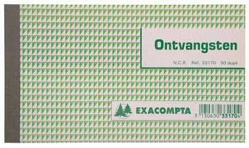 [E33170] ONTVANGSTBEW.BOOK 10.5X18 NCR