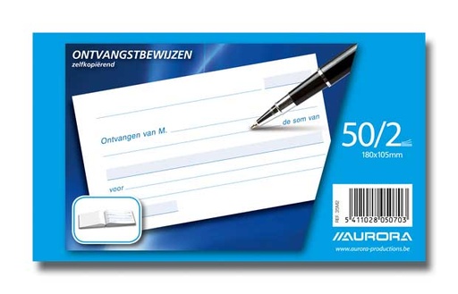 [35M2] ONTVANGSTBEWIJZEN DOORSCHRIJF
