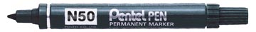 [N50Z] PERMANENTE MARKER ZWART RONDE PUNT PENTEL