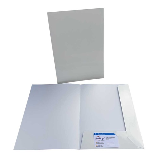 [100409] PRESENTATIEMAP A4 250GR GLANZEND WIT 2KLEP