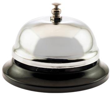 [924493] RECEPTIEBEL 85mm CHROOM VOET ZWART