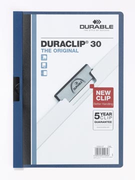 [D220007] Klemmap Durable Duraclip A4 3mm 30 vellen DIEP BLAUW