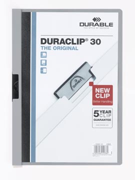 [D220010] Klemmap Durable Duraclip A4 3mm 30 vellen GRIJS