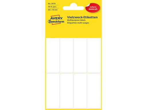 [P3079] Etiket Zweckform 50x19mm wit